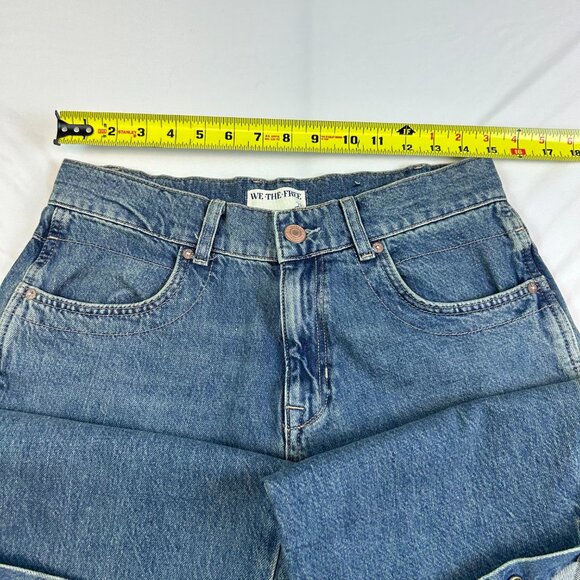 We The Free Wide Leg Snap Hem Jeans Size 29 | Y2K 90s Grunge - Picture 3 of 7